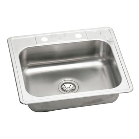 Clean All Single Bowl 15 x 15 x 6 in. 2H 304 22 Gauge Stainless Steel Bar Sink CL2683448